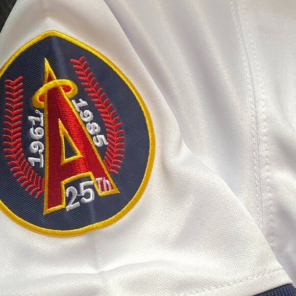 1980s ANAHEIM ANGELS REGGIE JACKSON Men's JERSEY Sz M,L,XL,2X by Mitchell & Ness - Picture 4 of 7